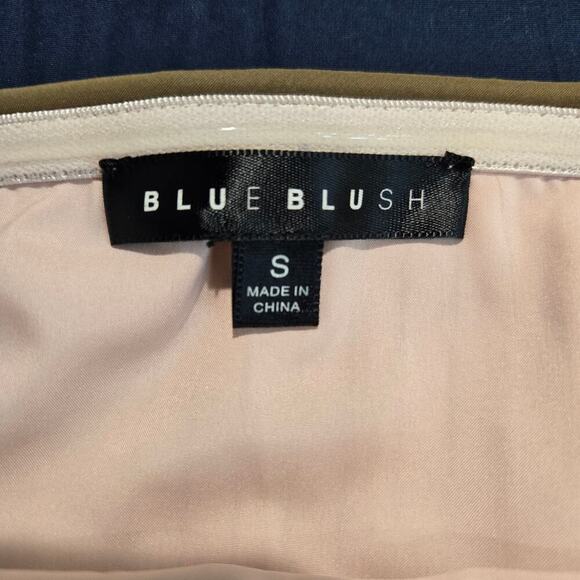 NWOT Blue Blush Pinstripe Pink Bandeau Top Size S Preppy Old Money - Picture 4 of 12